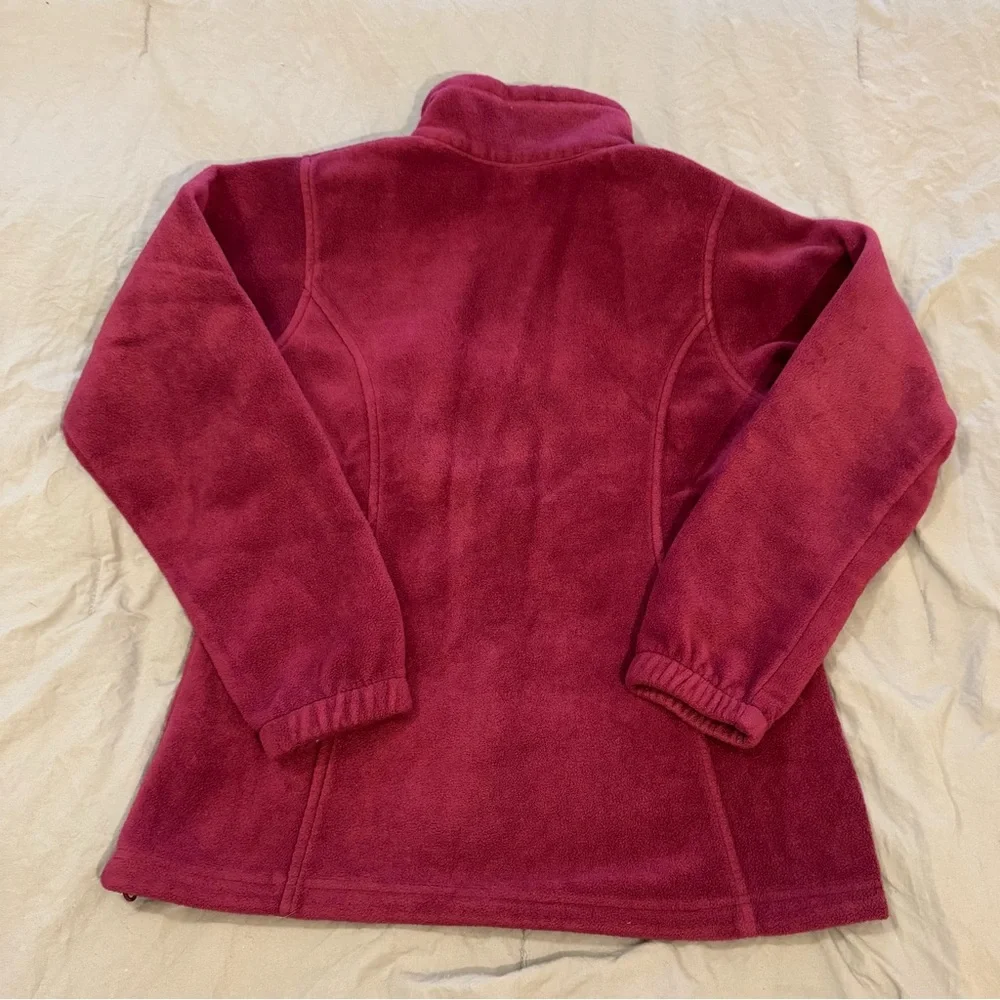 Columbia Women’s Fleece Jacket Cranberry Full Zip Long‎ Sleeve Pullover Medium